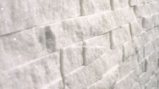 Split Face White Marble Wall Cladding
