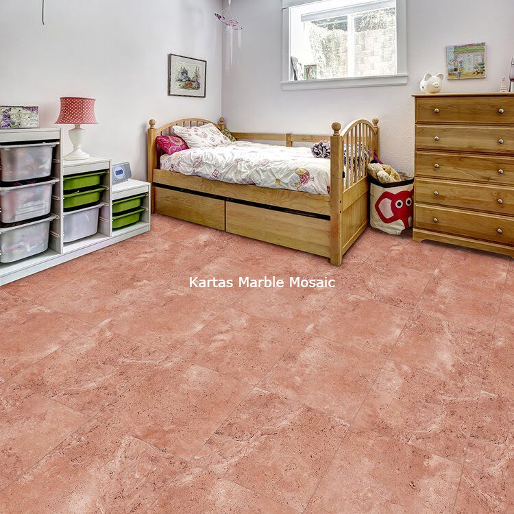 rose travertine floor tiles tumbled and honed